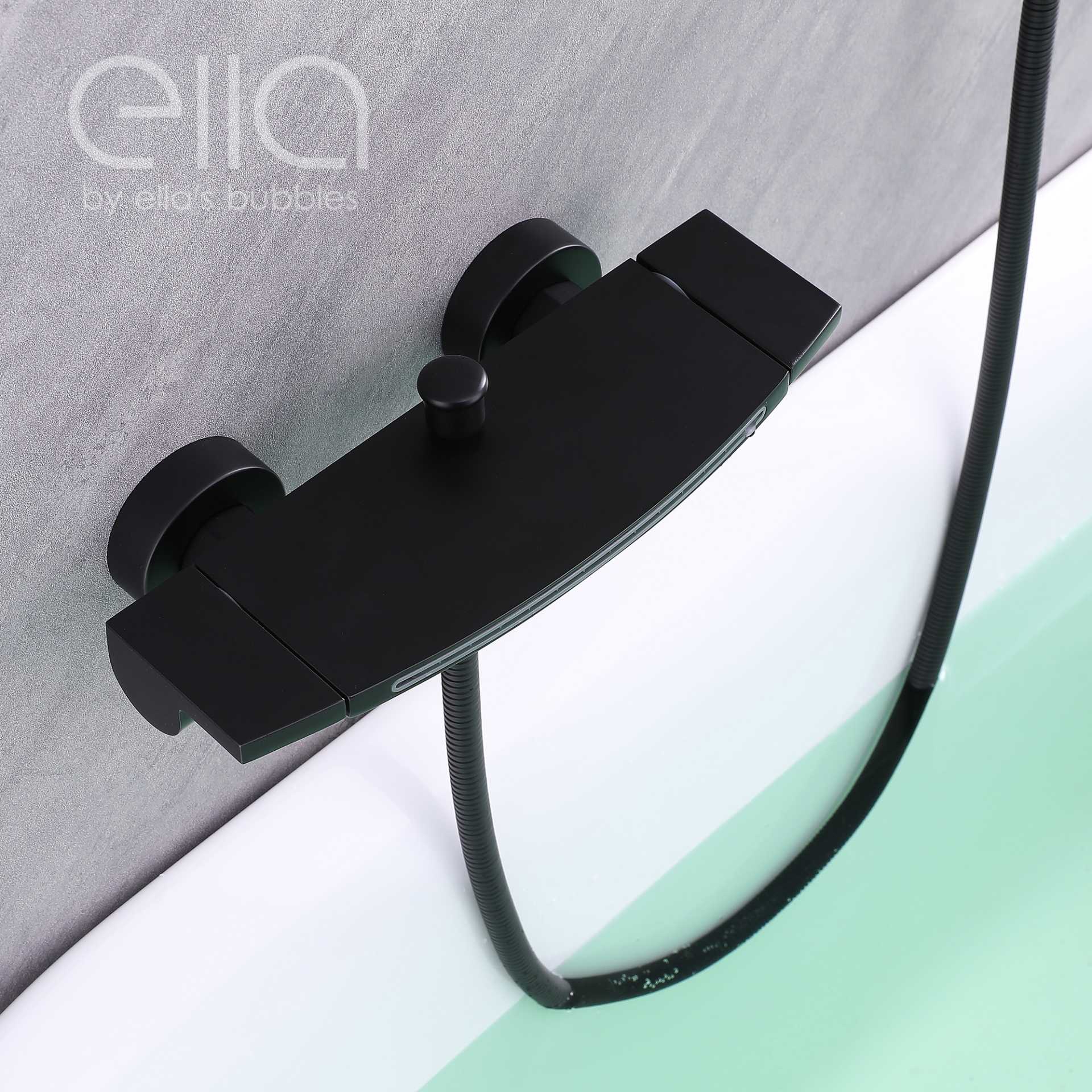 Grifo de Bañera en Cascada de Montaje en Pared con Deslizador de 24" y Ducha Manual - DT9A6086 | Grifo de Bañera en Cascada de Montaje en Pared con Deslizador de 24" y Ducha Manual - DT9A6086 |