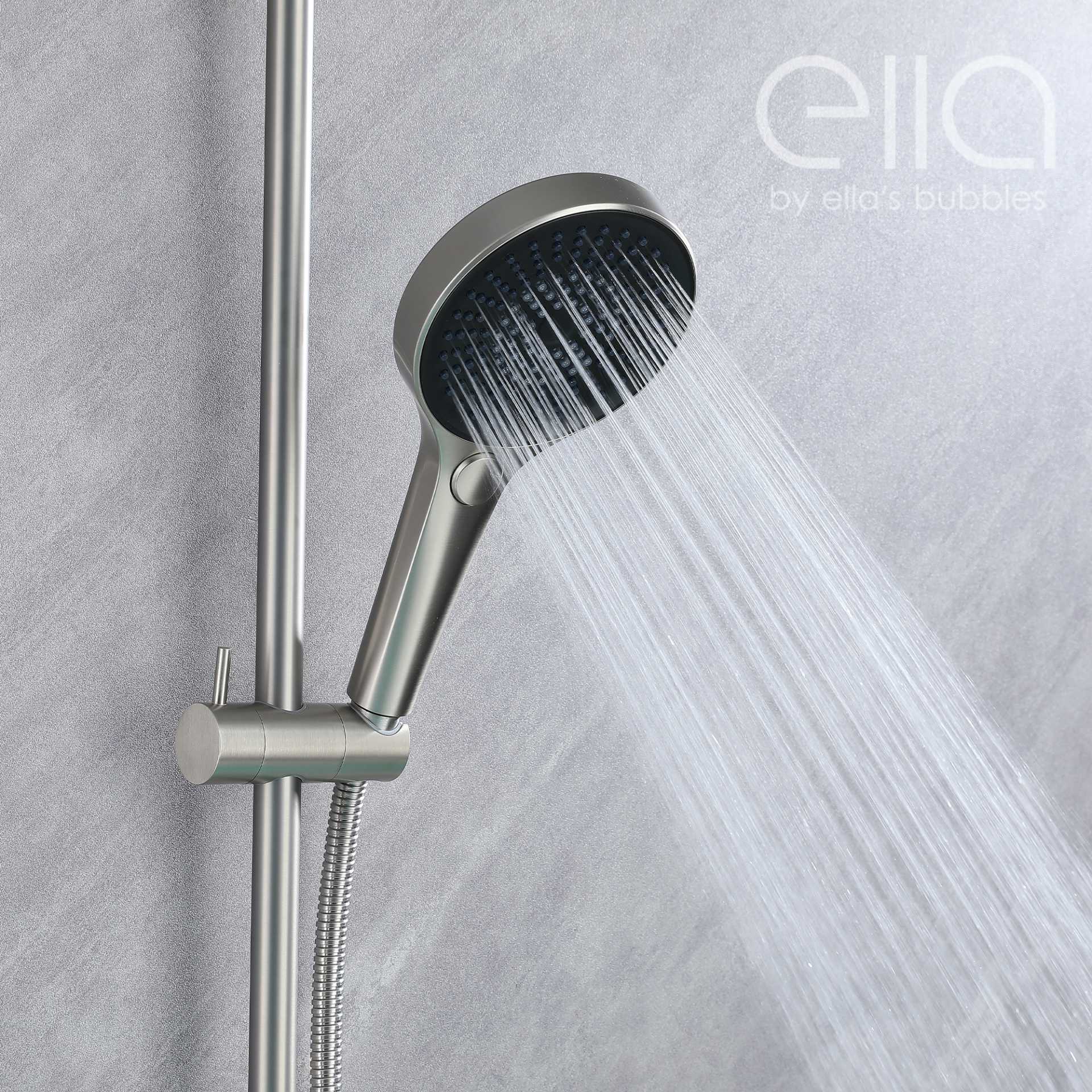 Grifo de Bañera en Cascada de Montaje en Pared con Deslizador de 24" y Ducha Manual - DT9A6042 | Grifo de Bañera en Cascada de Montaje en Pared con Deslizador de 24" y Ducha Manual - DT9A6042 |