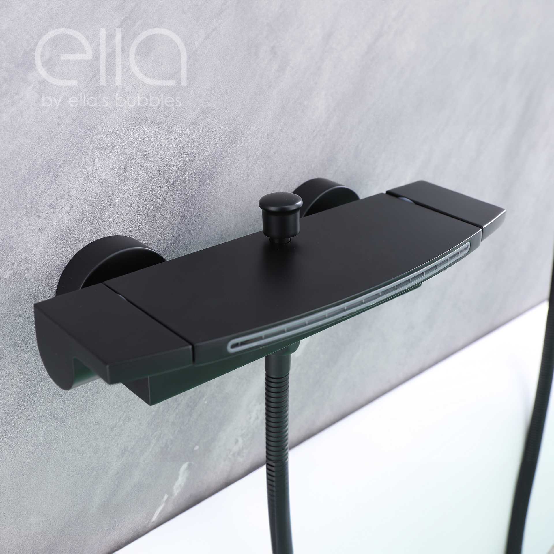 Grifo de Bañera en Cascada de Montaje en Pared con Deslizador de 24" y Ducha Manual - DT9A6084 | Grifo de Bañera en Cascada de Montaje en Pared con Deslizador de 24" y Ducha Manual - DT9A6084 |