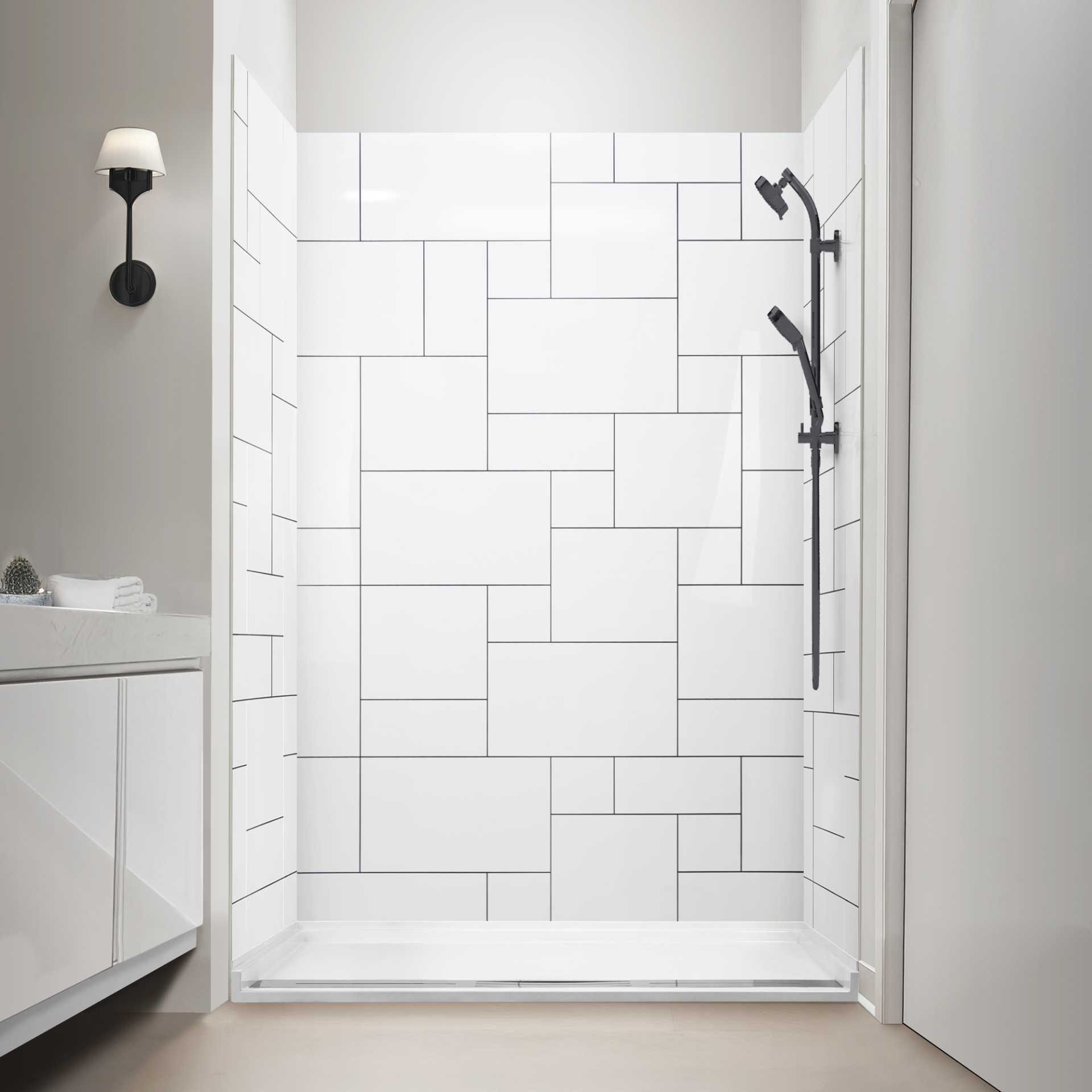 Inicio - Quad Quilt ShowerWall acrylic CNC | Inicio - Quad Quilt ShowerWall acrylic CNC |