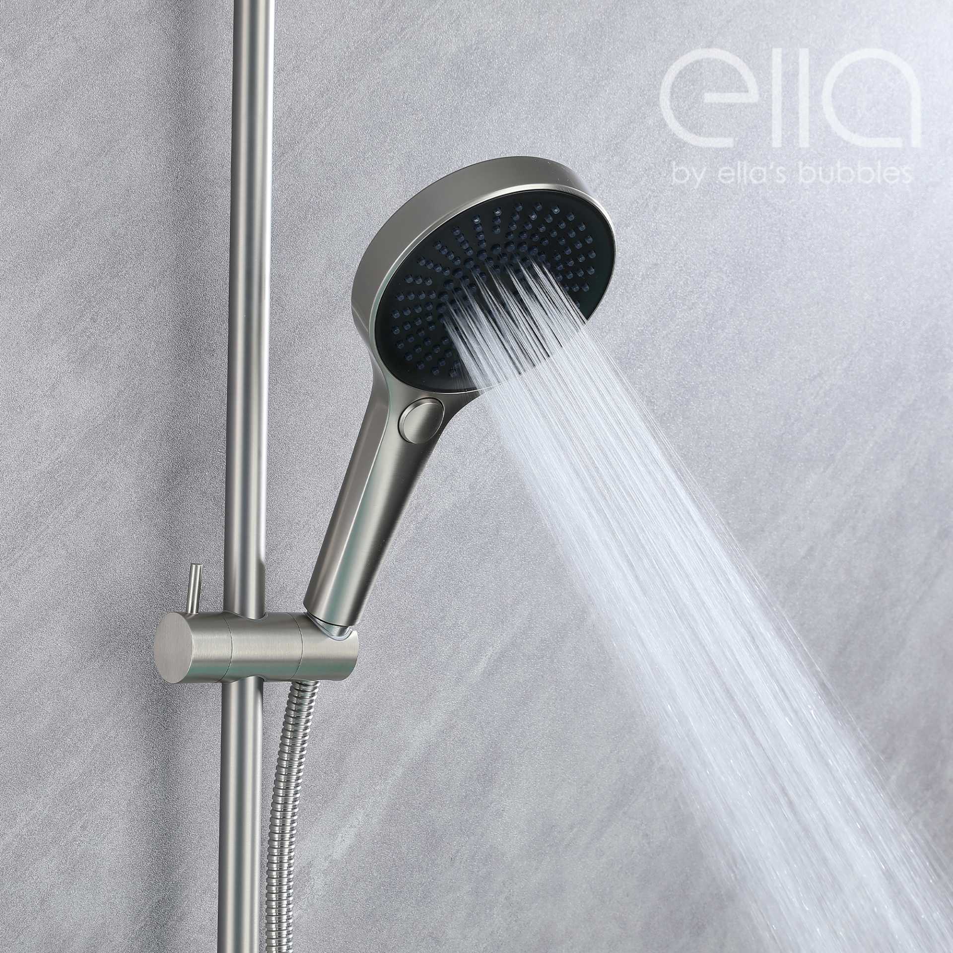 Grifo de Bañera en Cascada de Montaje en Pared con Deslizador de 24" y Ducha Manual - DT9A6045 | Grifo de Bañera en Cascada de Montaje en Pared con Deslizador de 24" y Ducha Manual - DT9A6045 |