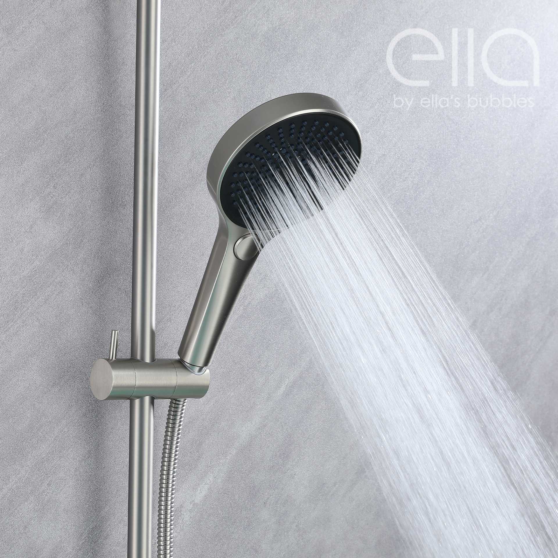 Grifo de Bañera en Cascada de Montaje en Pared con Deslizador de 24" y Ducha Manual - DT9A6043 | Grifo de Bañera en Cascada de Montaje en Pared con Deslizador de 24" y Ducha Manual - DT9A6043 |