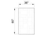 Panel de ducha de mármol cultivado de 36″x60″ - 60% de descuento