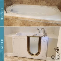 before after walk in tub install