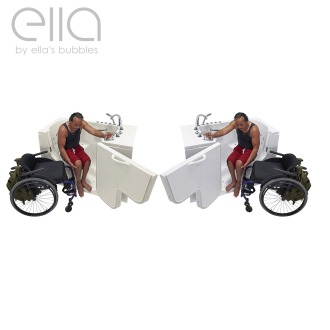 Bañera accesible en silla de ruedas Transfer30 - 30″an X 52″l (76cm X 132cm)