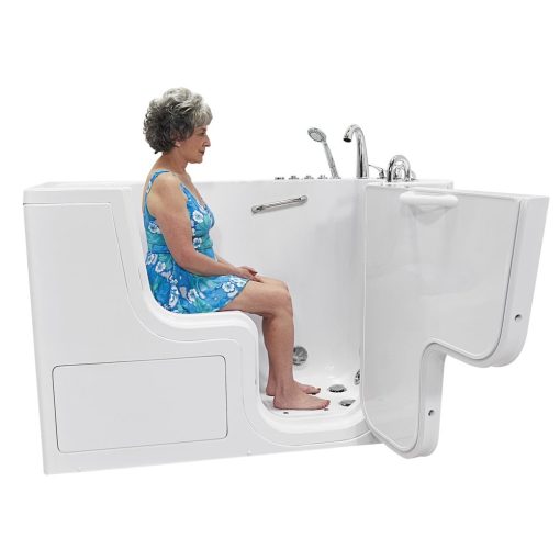 Transfer60 Bañera acrílica con puerta hacia afuera accesible en silla de ruedas - 30″A X 60″L (76cm X 152cm)