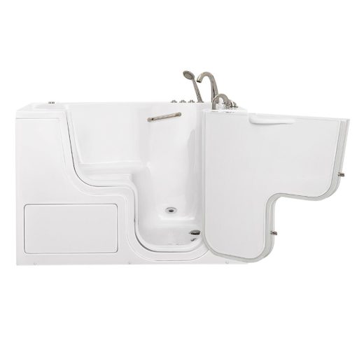 Transfer60 Bañera acrílica con puerta hacia afuera accesible en silla de ruedas - 30″A X 60″L (76cm X 152cm)