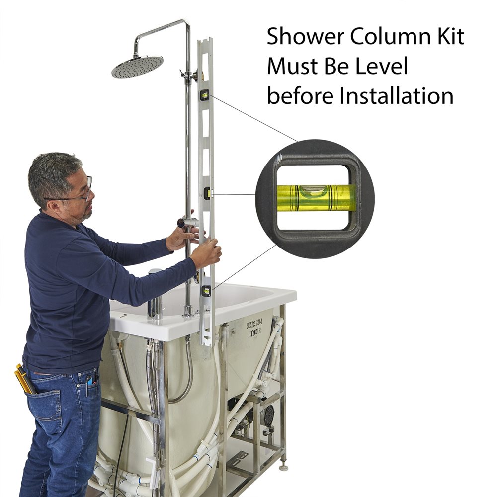 Shower Column Kit For Deck Mounted Walk-in Tub Faucets