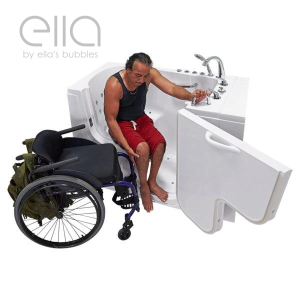 Bañeras de transferencia acrílica Ella accesibles en silla de ruedas