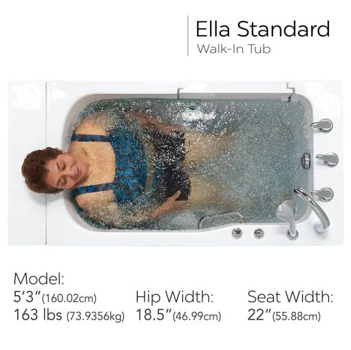 Bañera acrílica de hidromasaje Ella Standard 30×52