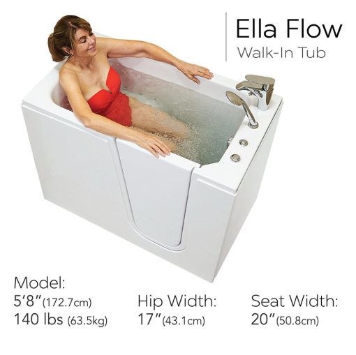 Bañera de hidromasaje Ella Flow 71cm × 122cm