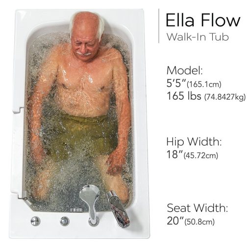 Bañera de hidromasaje Ella Flow 71cm × 122cm