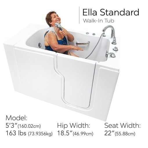Bañera de hidromasaje acrílica estándar Ella de 30″x52 - standard web text |