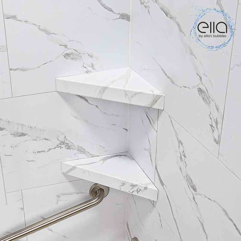 Baldosa machihembrada de PVC Carrara de 25"x15" - shower bases bathtubs gallery 5 |