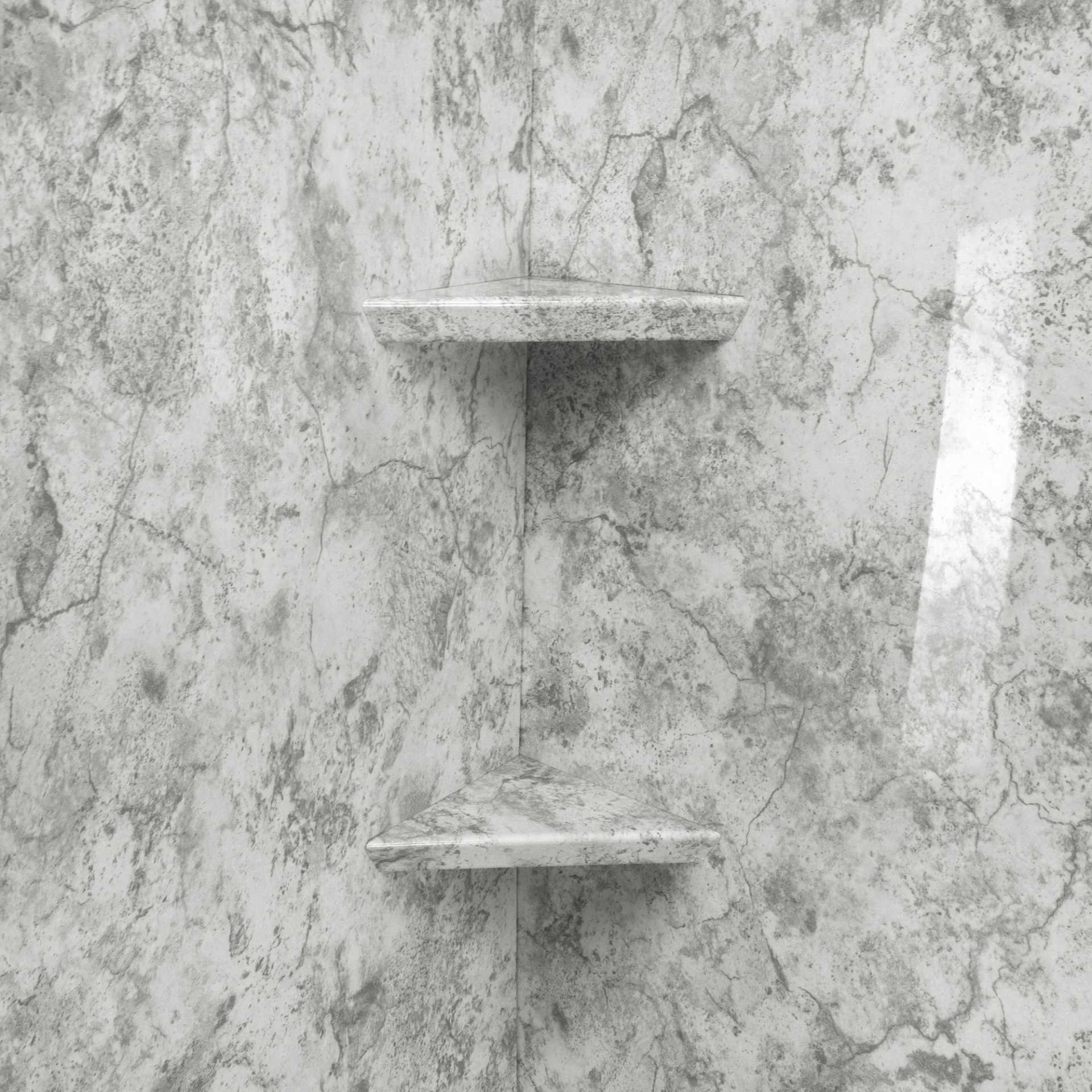 Piedra caliza, acrílico Kit de 3 paneles para pared de ducha Surround 40″ x 60″ x 105″ - limestone acrylic panel shower shelf kit 2 |