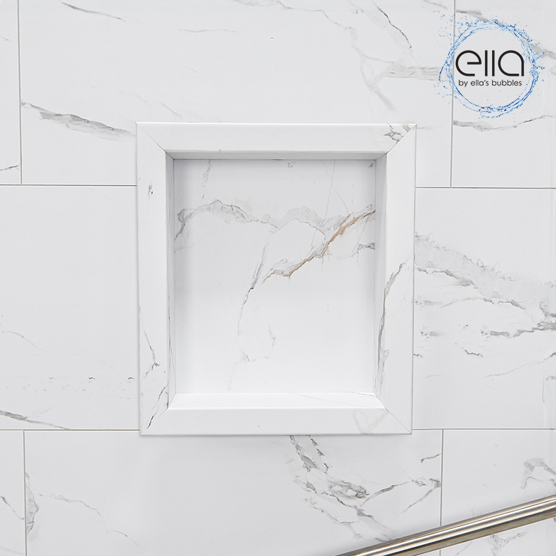 Baldosa machihembrada de PVC Carrara de 25"x15" - shower bases bathtubs gallery 4 |