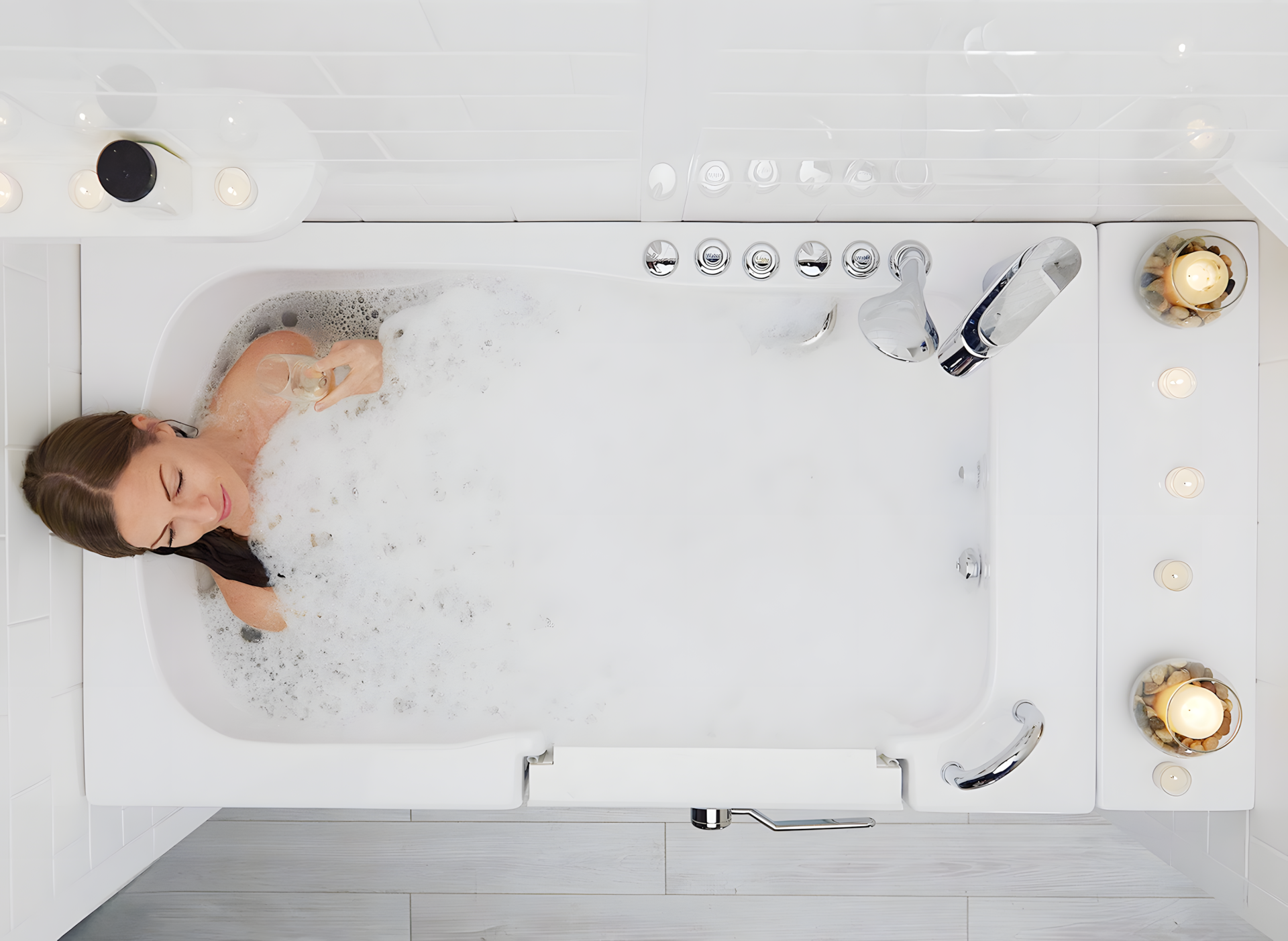Voted Best Walk In Bathtub Brand 2021 - Walkin Tubs for Elderly, Handicapped, Seniors, Luxurious, Wheelchair Transfer