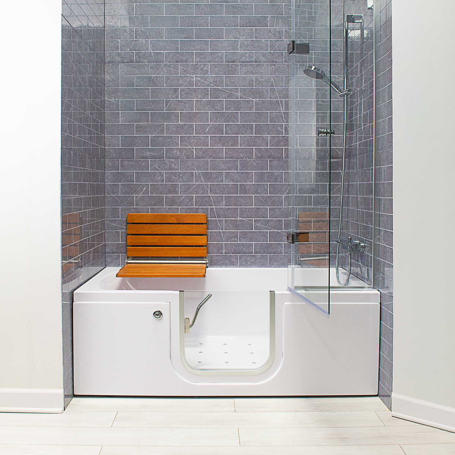 Bañeras de acrílico inclinables - folding seat laydown tub |
