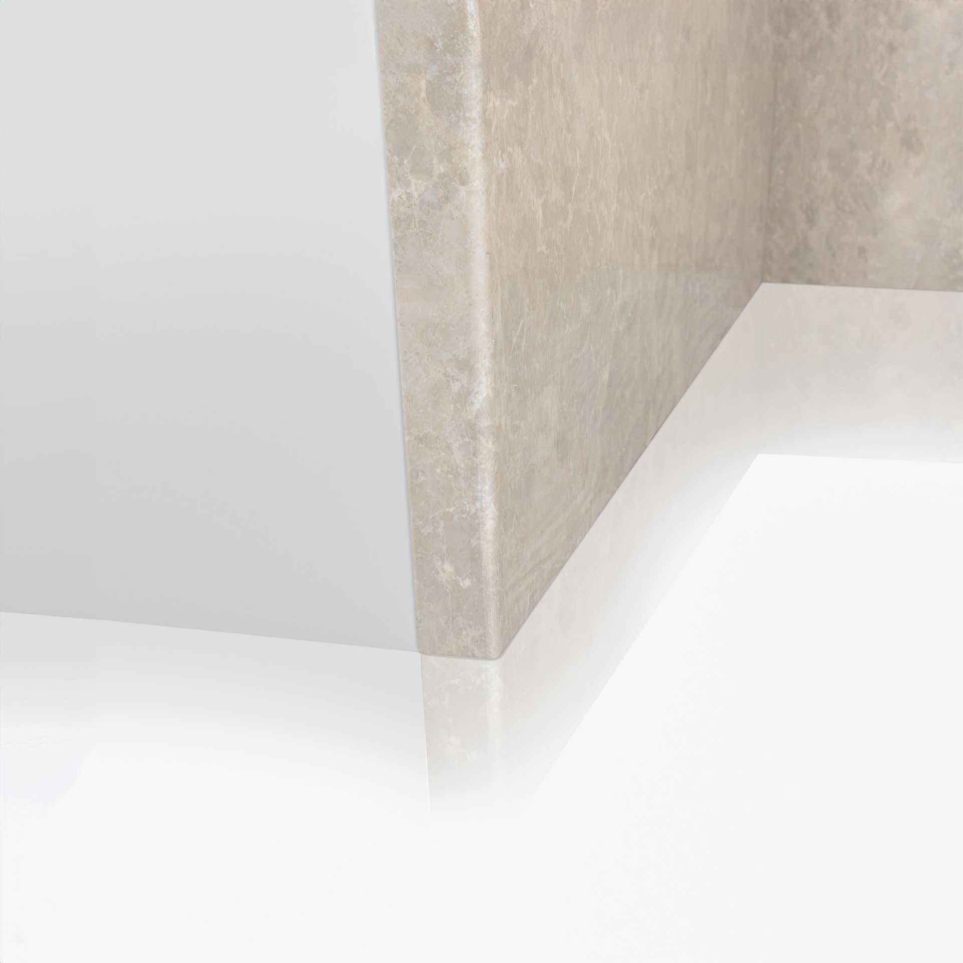 Piedra arenisca, Kit de ducha acrílico de 3 paneles 40″ x 60″ x 98″ para pared envolvente - shower wall with bend corner |