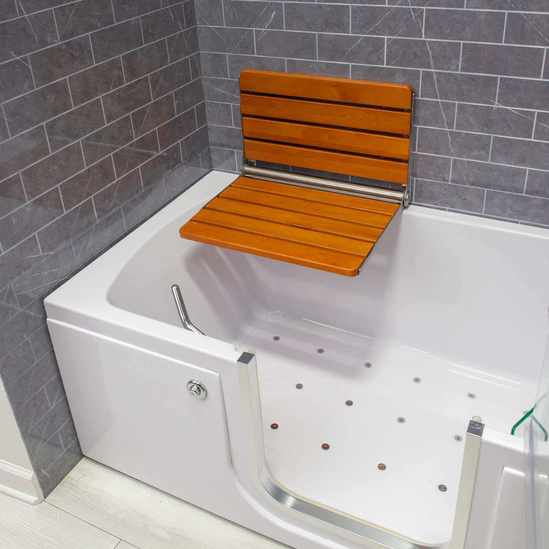 Bañeras de acrílico inclinables - Folding shower seat laydown |