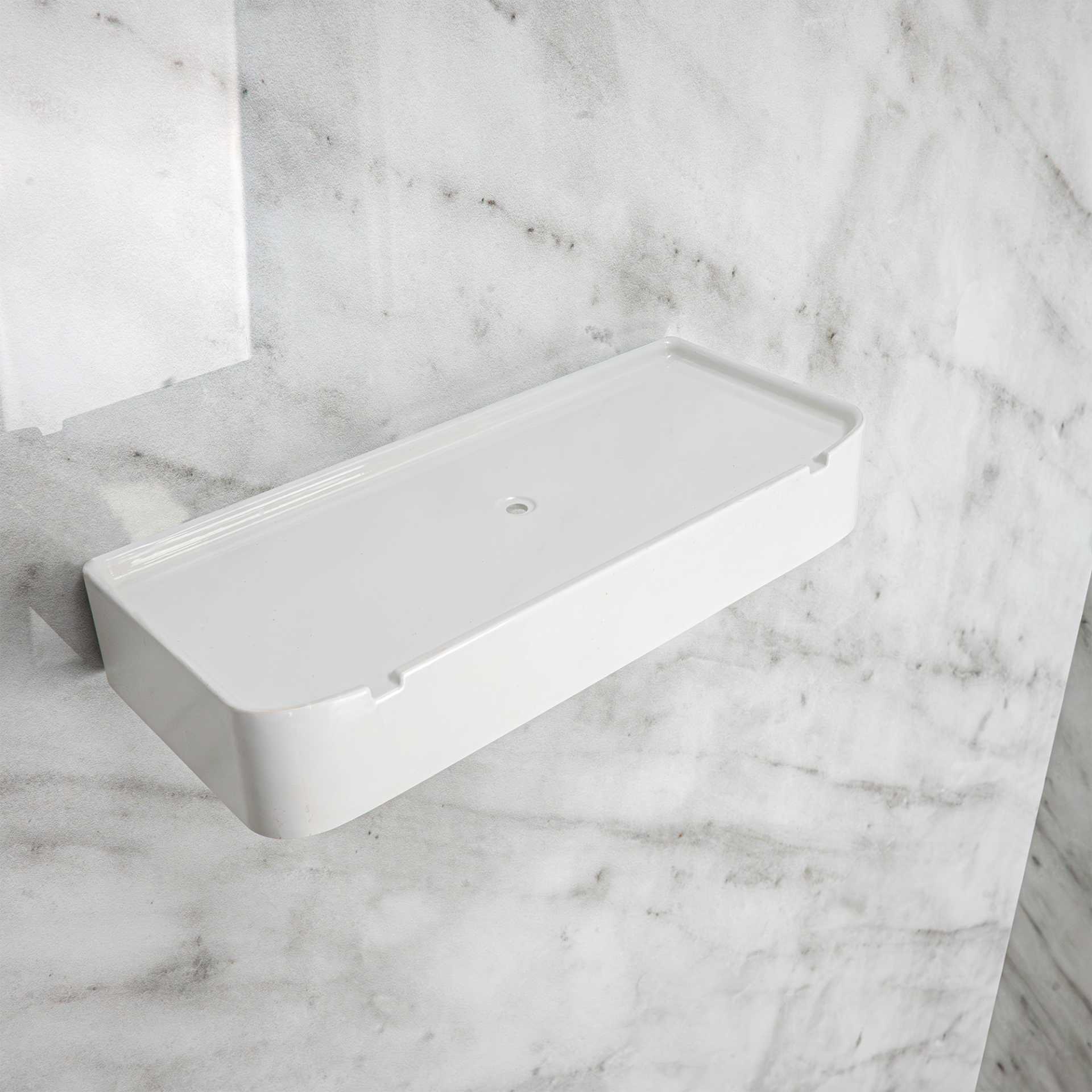 Mármol de Carrara, kit de ducha acrílico de 3 paneles 40″ x 60″ x 98″ - white soap dish bathroom shower wall kit |