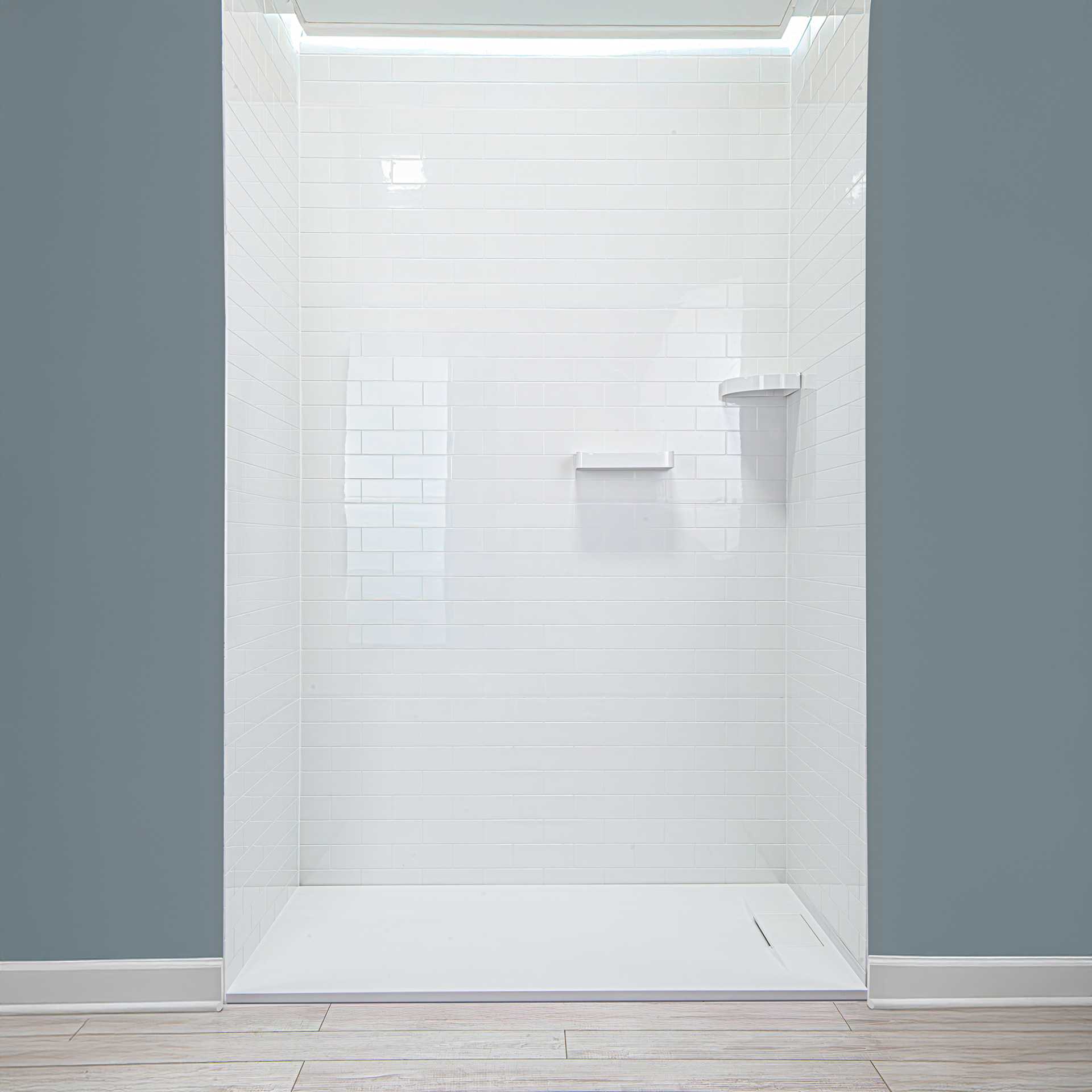 50% de descuento en el kit de 12 paneles de pared de ducha SMC de 36" x 60" x 96" - Shower Wall Panels 12 Piece wall acrylic shelf |